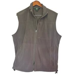 Woolrich Men’s Gray Fleece Vest Pockets‎ Sz L, Gorpcore Hunting Camping Outdoors
